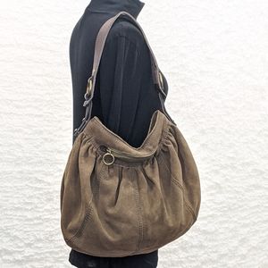 Lucky Brand Suede Hobo Bag